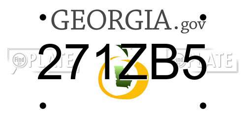 271ZB5 Georgia License Plate