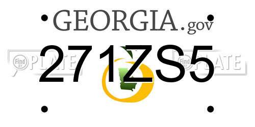 271ZS5 Georgia License Plate