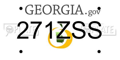 271ZSS Georgia License Plate