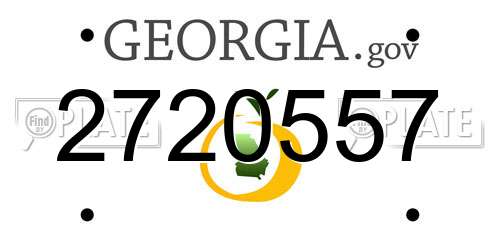 2720557 Georgia License Plate