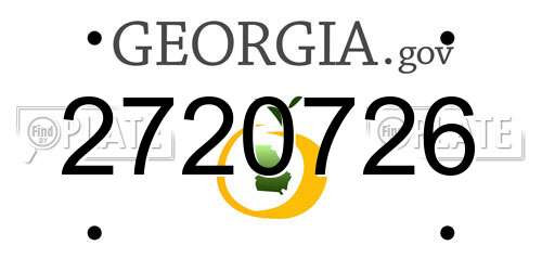 2720726 Georgia License Plate