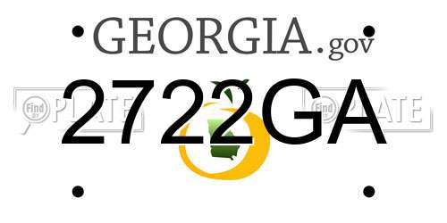 2722GA Georgia License Plate