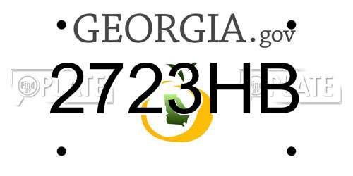 2723HB Georgia License Plate