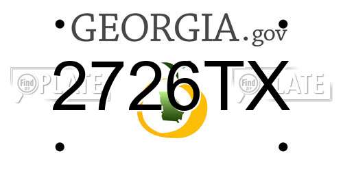 2726TX Georgia License Plate