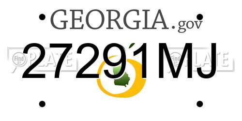 27291MJ Georgia License Plate