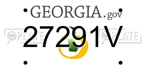 27291V Georgia License Plate
