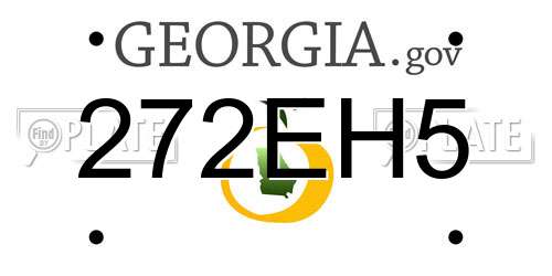 272EH5 Georgia License Plate