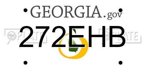272EHB Georgia License Plate