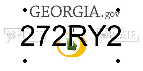 272RY2 Georgia License Plate