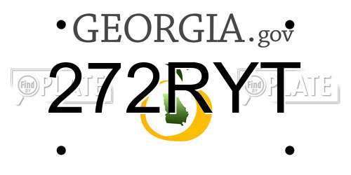 272RYT Georgia License Plate