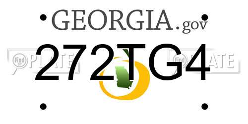 272TG4 Georgia License Plate