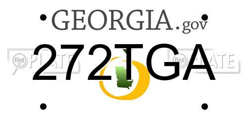 272TGA Georgia License Plate
