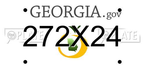272X24 Georgia License Plate
