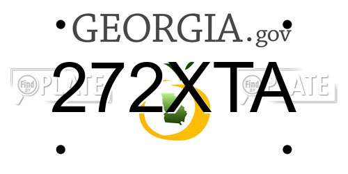 272XTA Georgia License Plate