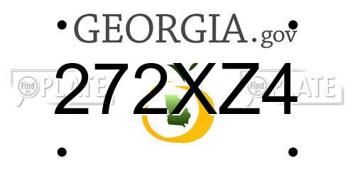 272XZ4 Georgia License Plate