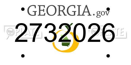 2732026 Georgia License Plate