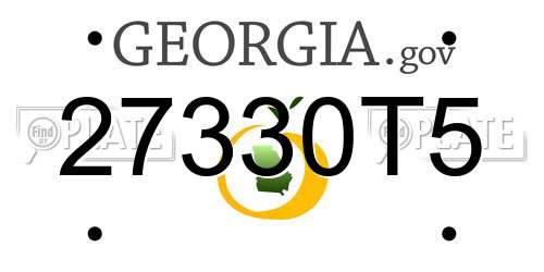 27330T5 Georgia License Plate