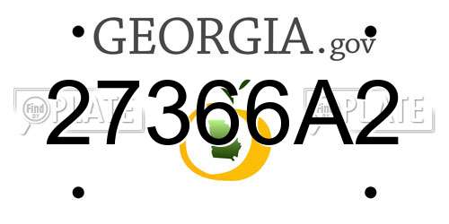 27366A2 Georgia License Plate