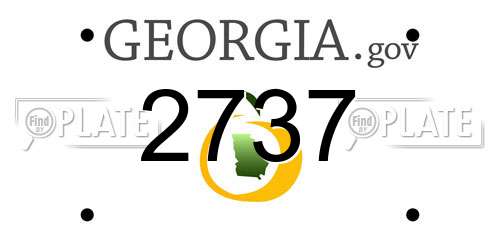 2737 Georgia License Plate