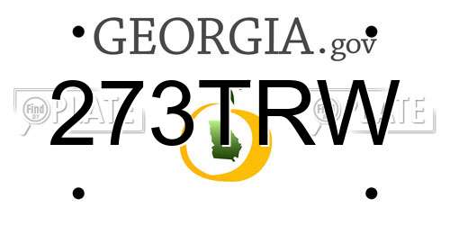 273TRW Georgia License Plate