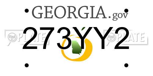 273YY2 Georgia License Plate