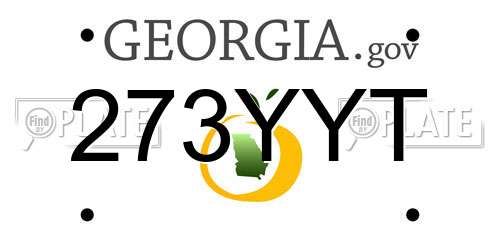 273YYT Georgia License Plate