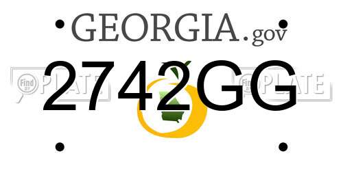 2742GG Georgia License Plate