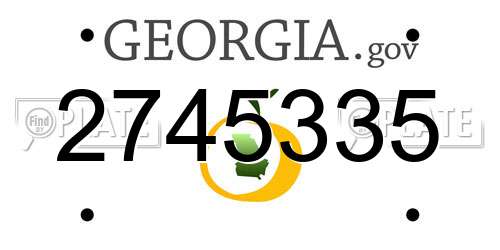 2745335 Georgia License Plate