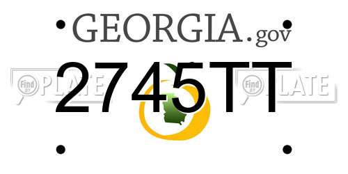 2745TT Georgia License Plate
