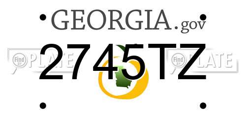 2745TZ Georgia License Plate