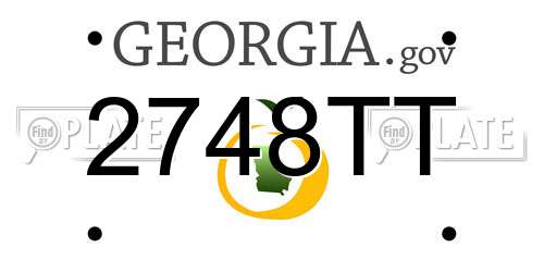 2748TT Georgia License Plate