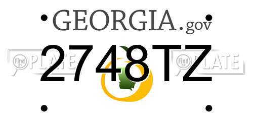 2748TZ Georgia License Plate
