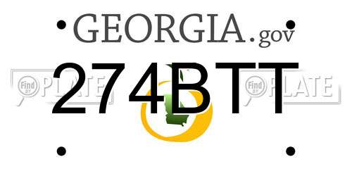 274BTT Georgia License Plate
