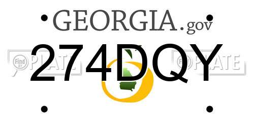 274DQY Georgia License Plate