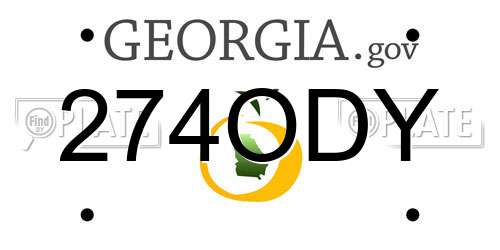 274ODY Georgia License Plate