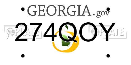 274QOY Georgia License Plate