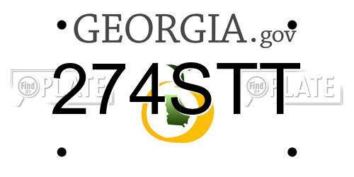 274STT Georgia License Plate