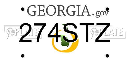 274STZ Georgia License Plate