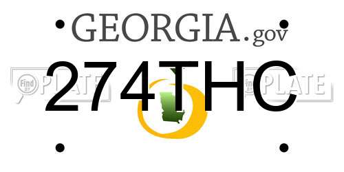 274THC Georgia License Plate