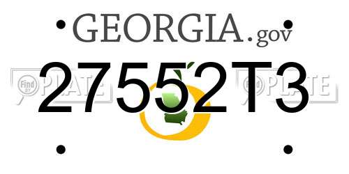 27552T3 Georgia License Plate