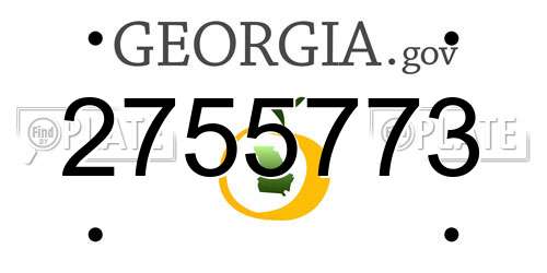 2755773 Georgia License Plate