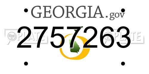 2757263 Georgia License Plate