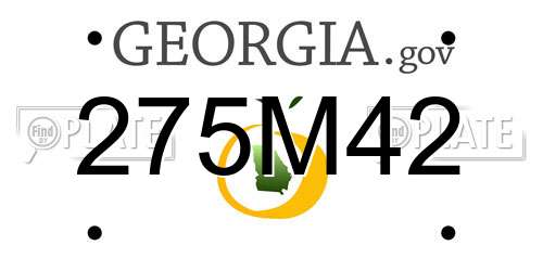 275M42 Georgia License Plate