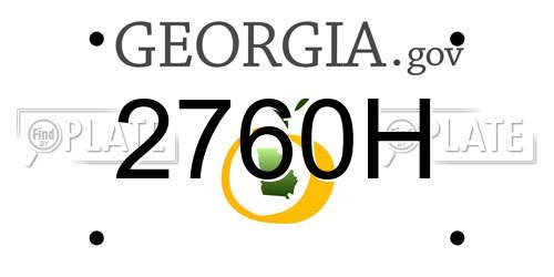 2760H Georgia License Plate