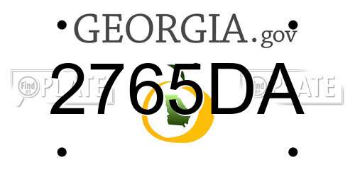 2765DA Georgia License Plate