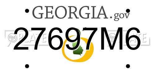 27697M6 Georgia License Plate