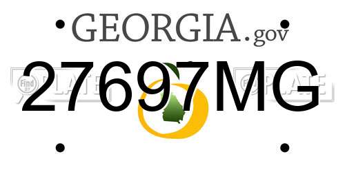 27697MG Georgia License Plate
