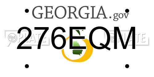 276EQM Georgia License Plate