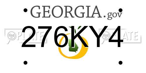 276KY4 Georgia License Plate