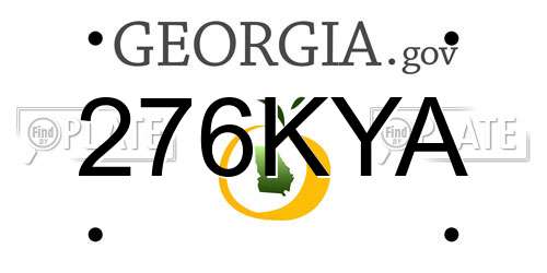 276KYA Georgia License Plate